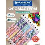 Фломастеры Brauberg двусторонние 10 шт.