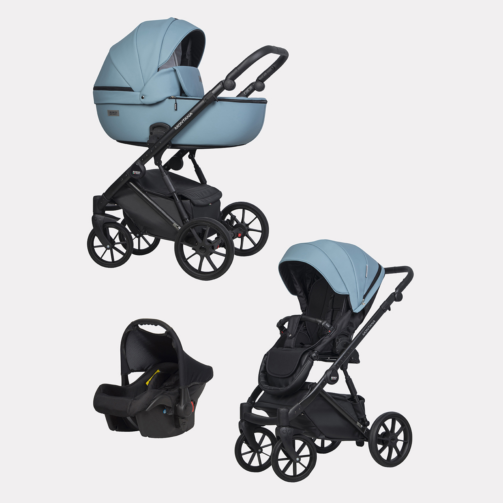 Коляска 3в1 Riko Basic Montana Ecco - фото 1