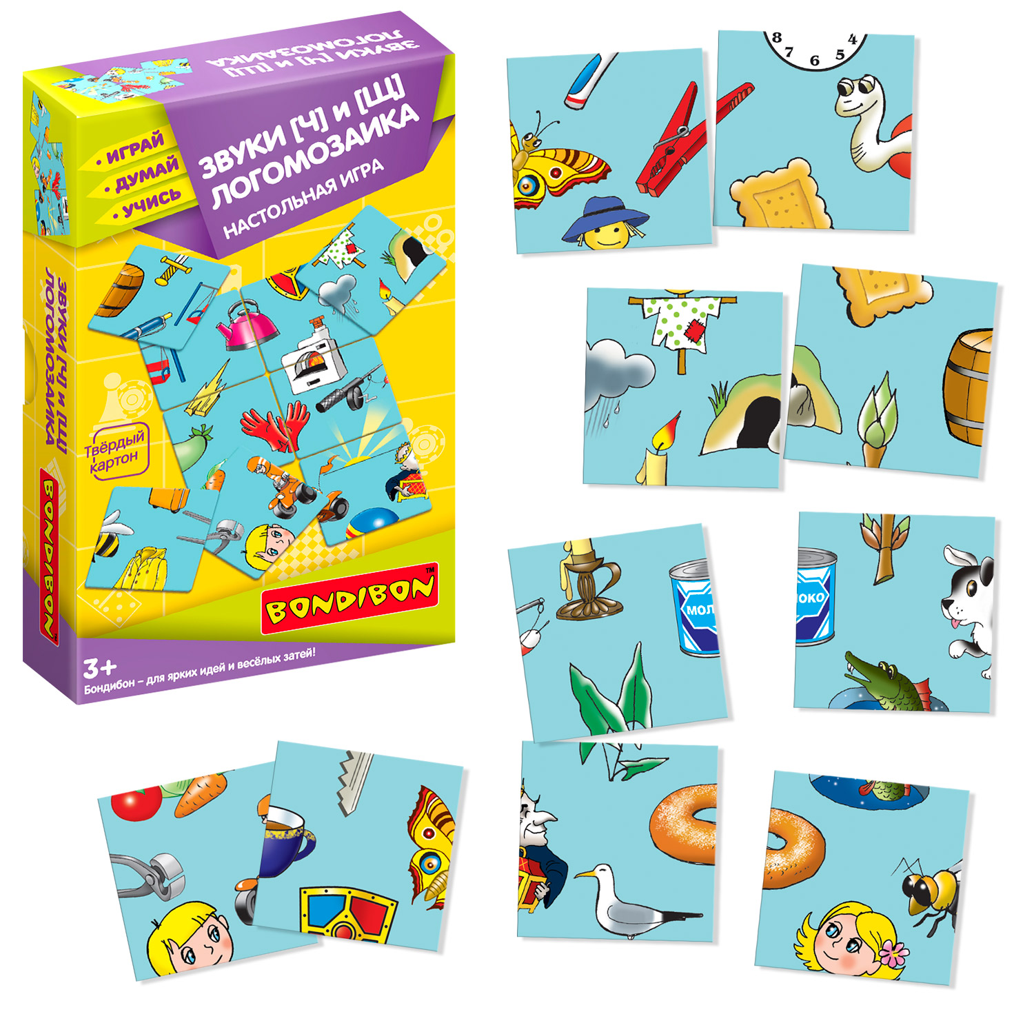 Настольная игра Bondibon нейро Логомозаика звуки Ч-Щ - фото 1
