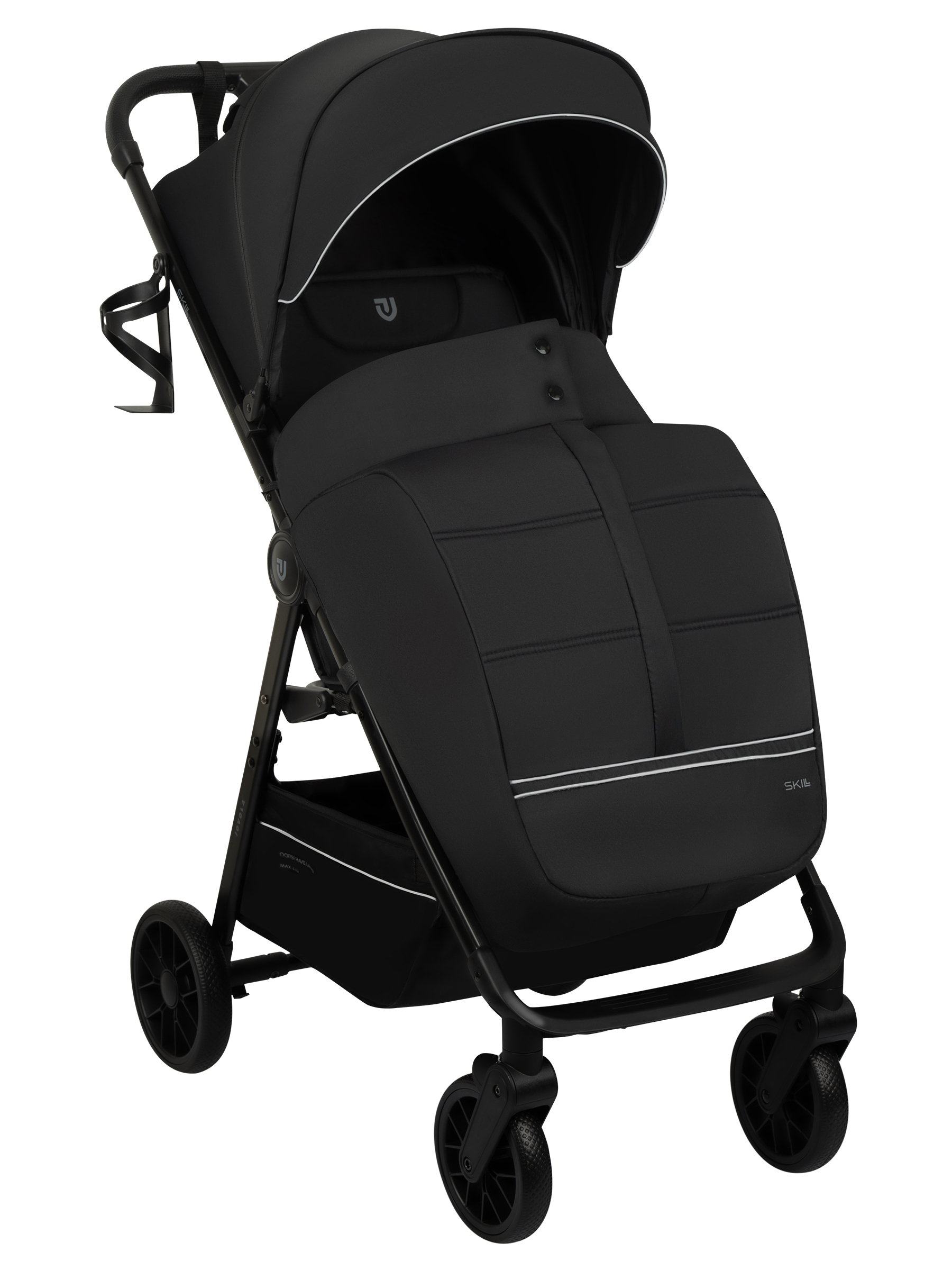 Коляска прогулочная JOVOLA Skill черный - фото 6