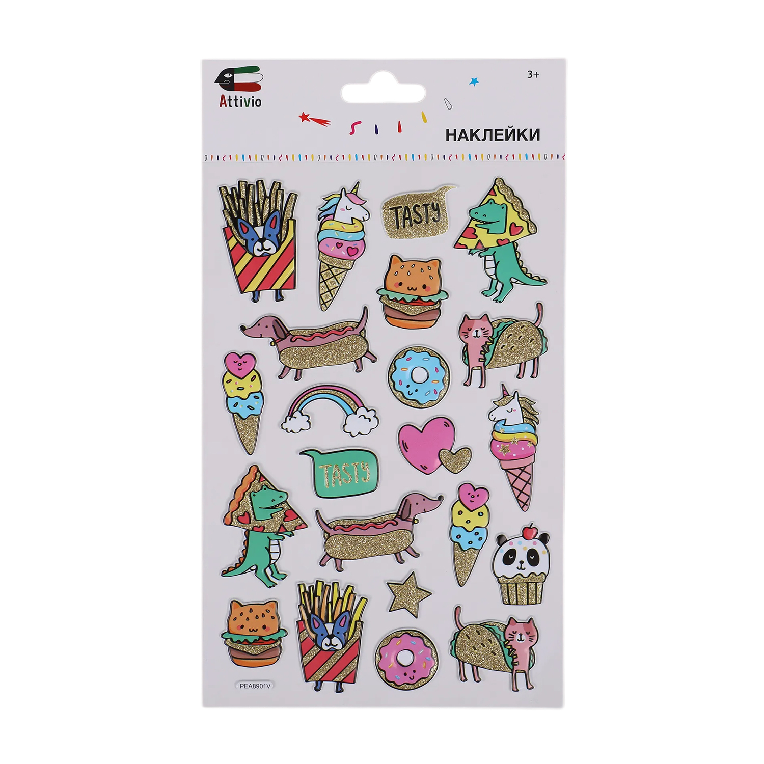 Наклейки Attivio Звери и вкусняшки - фото 1