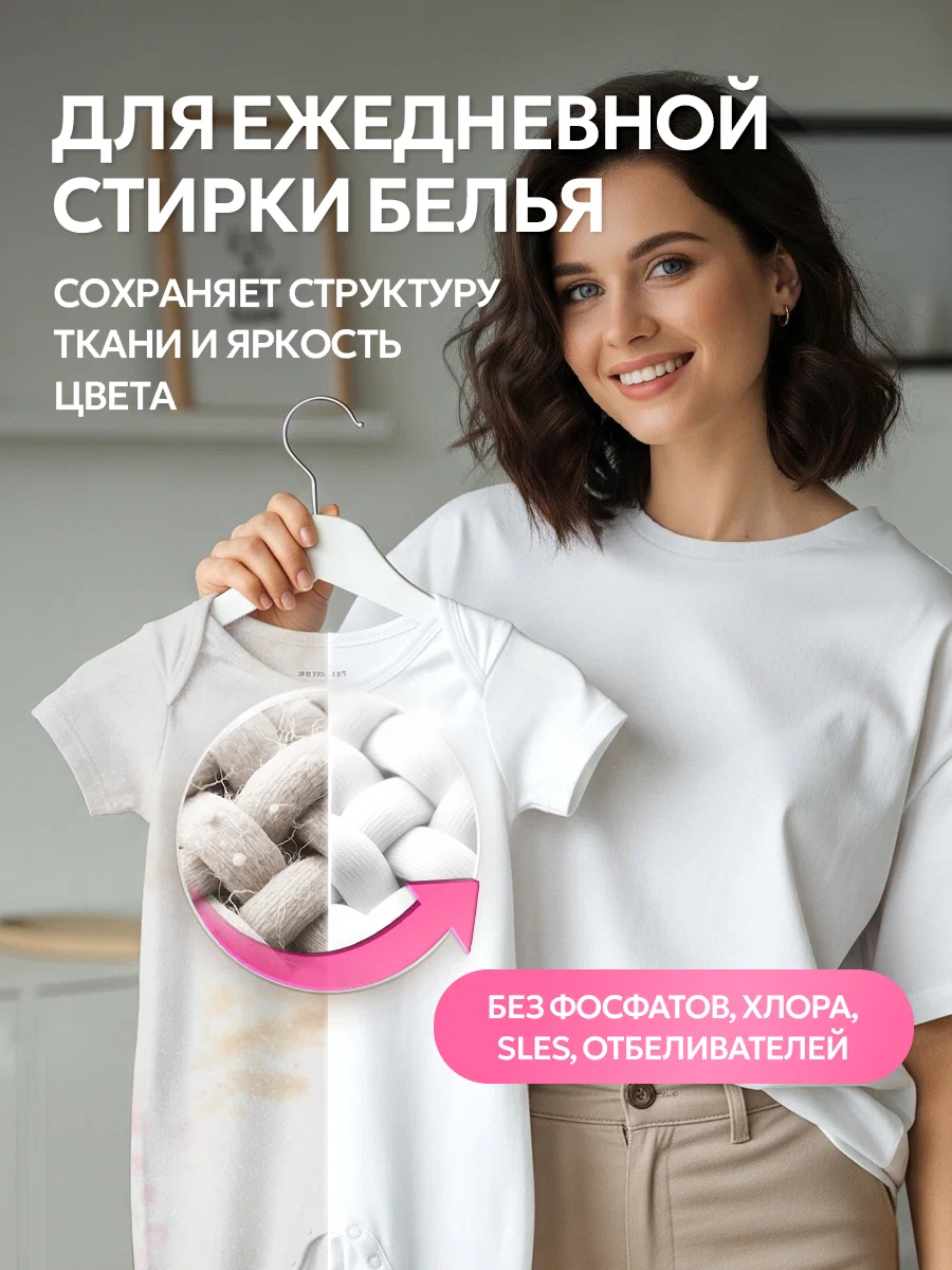 Гель для стирки SEPTIVIT детский без запаха 0+ 1.5 л - фото 3