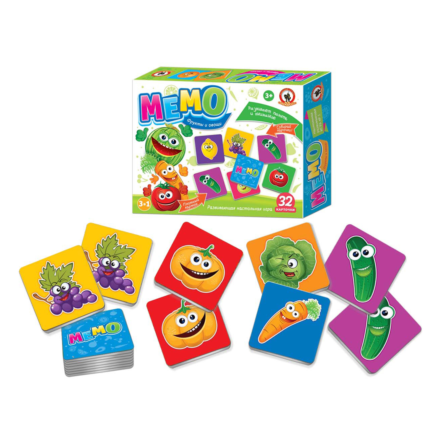 Настольная игра Русский стиль Мемо Фрукты и овощи - фото 11