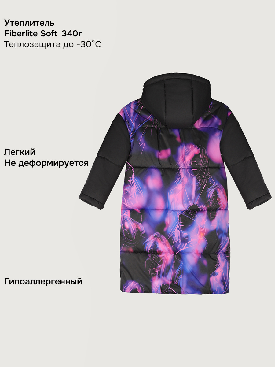 Пальто NIKASTYLE 6з9425 черный/фуксия - фото 11