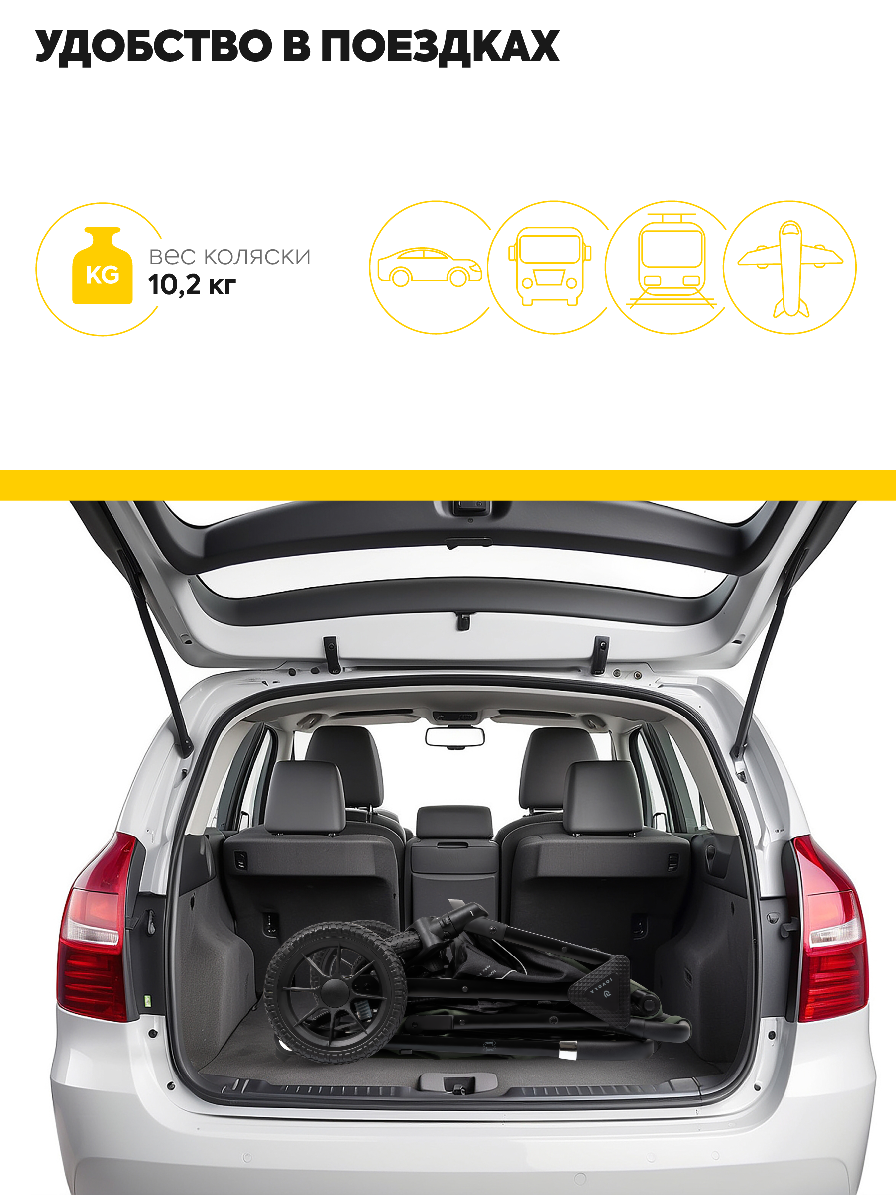 Коляска прогулочная JOVOLA Magma с перекидной ручкой зеленый - фото 2