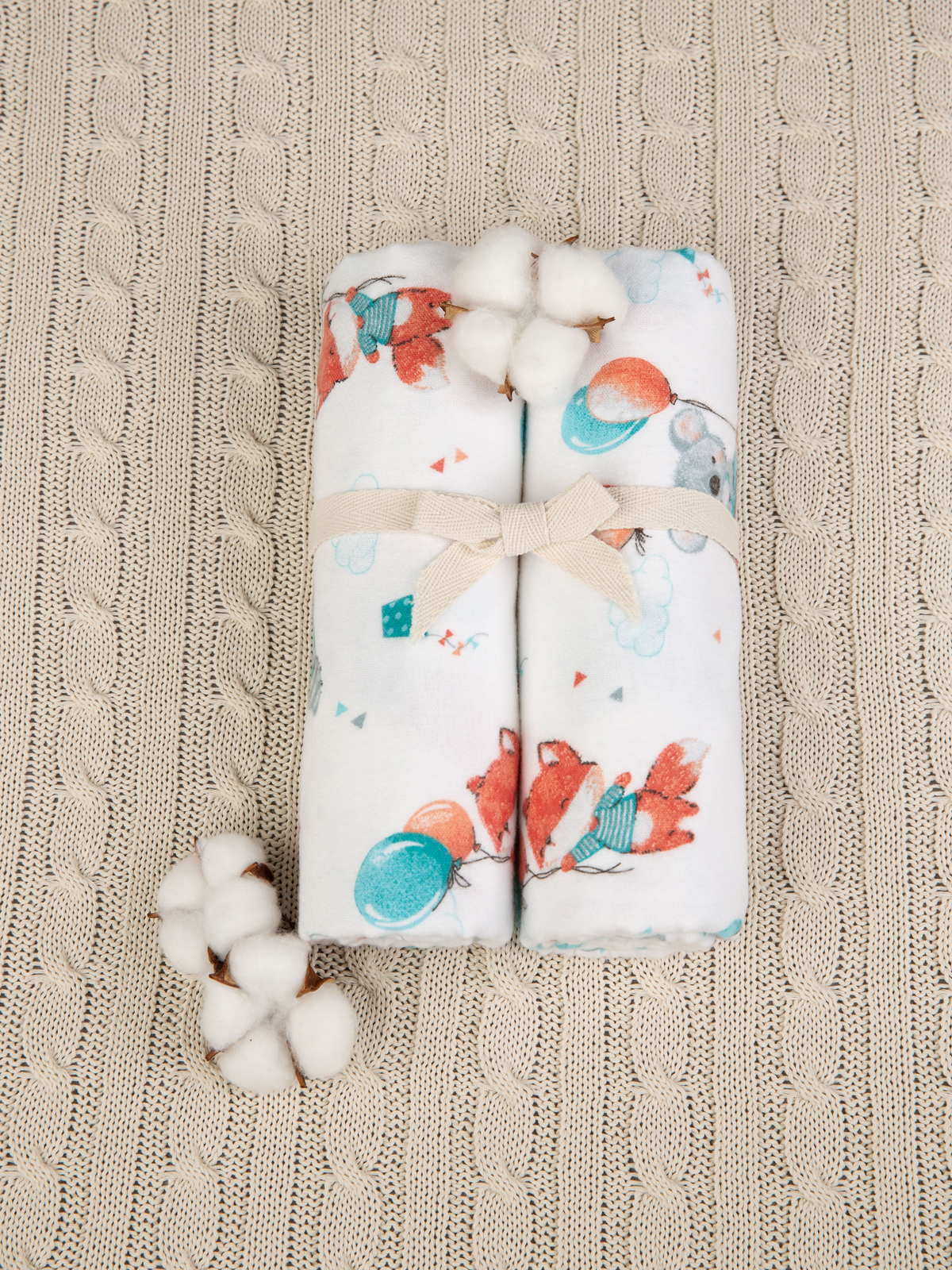 Пелёнка Чудо-Чадо фланель 90х120 см 2 шт. - фото 15