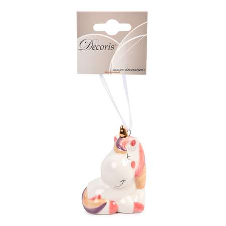 Елочное украшение Decoris Единорог в ассортименте 530082