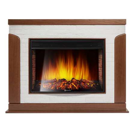 Каминокомплект Electrolux Очаг EFP/P-3020LS с порталом Prestigio 30 камень белый шпон дуб