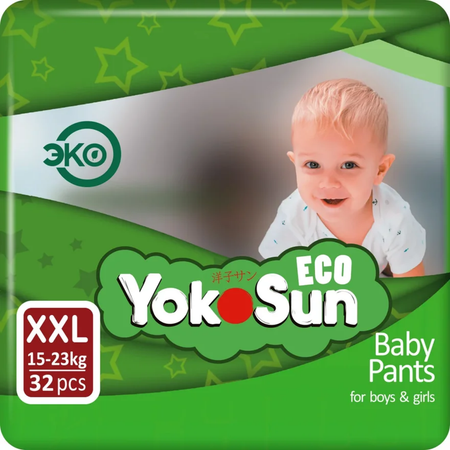 Трусики YokoSun Eco XXL (15-23 кг) 32 шт.