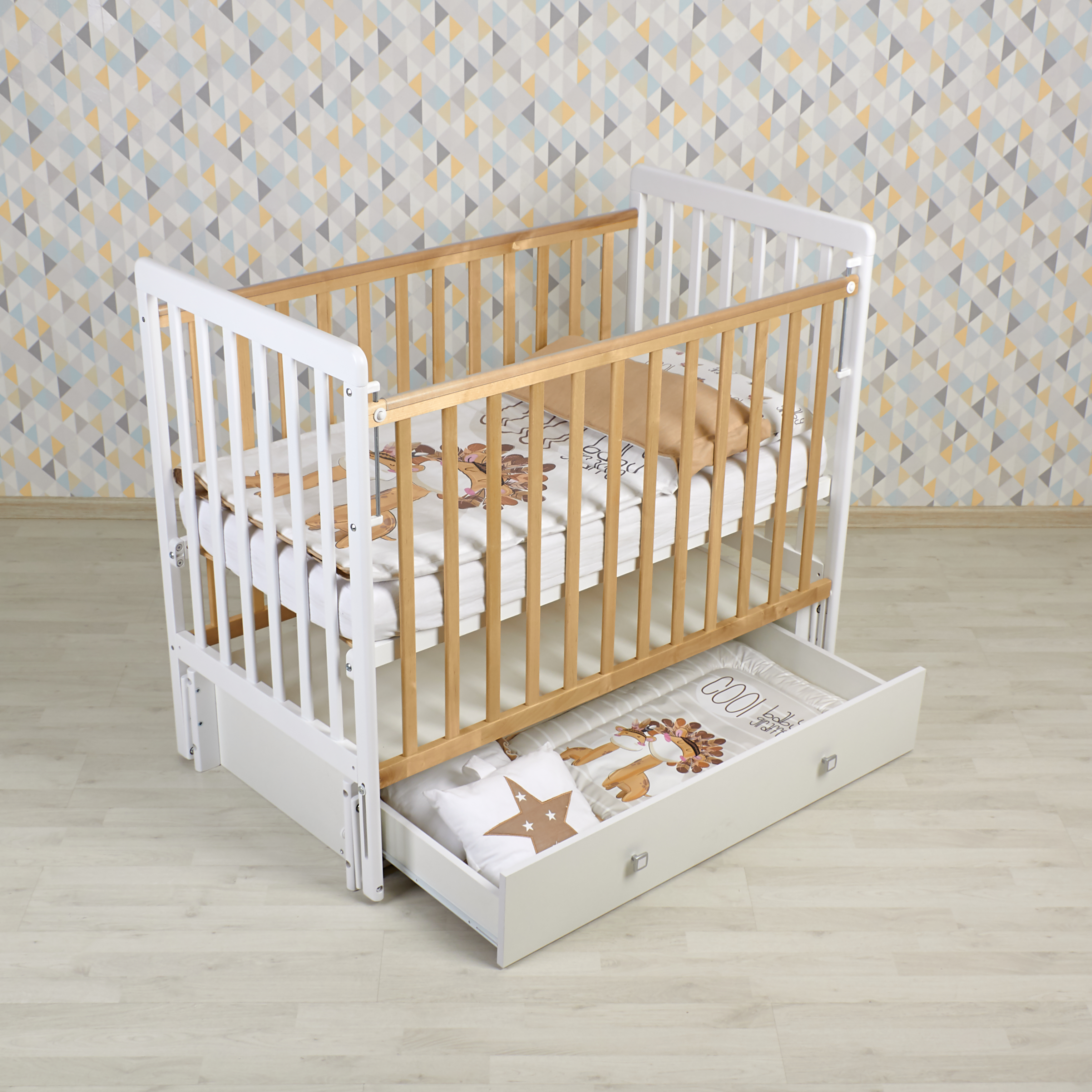 Детская кроватка Polini kids прямоугольная, универсальный маятник - фото 16
