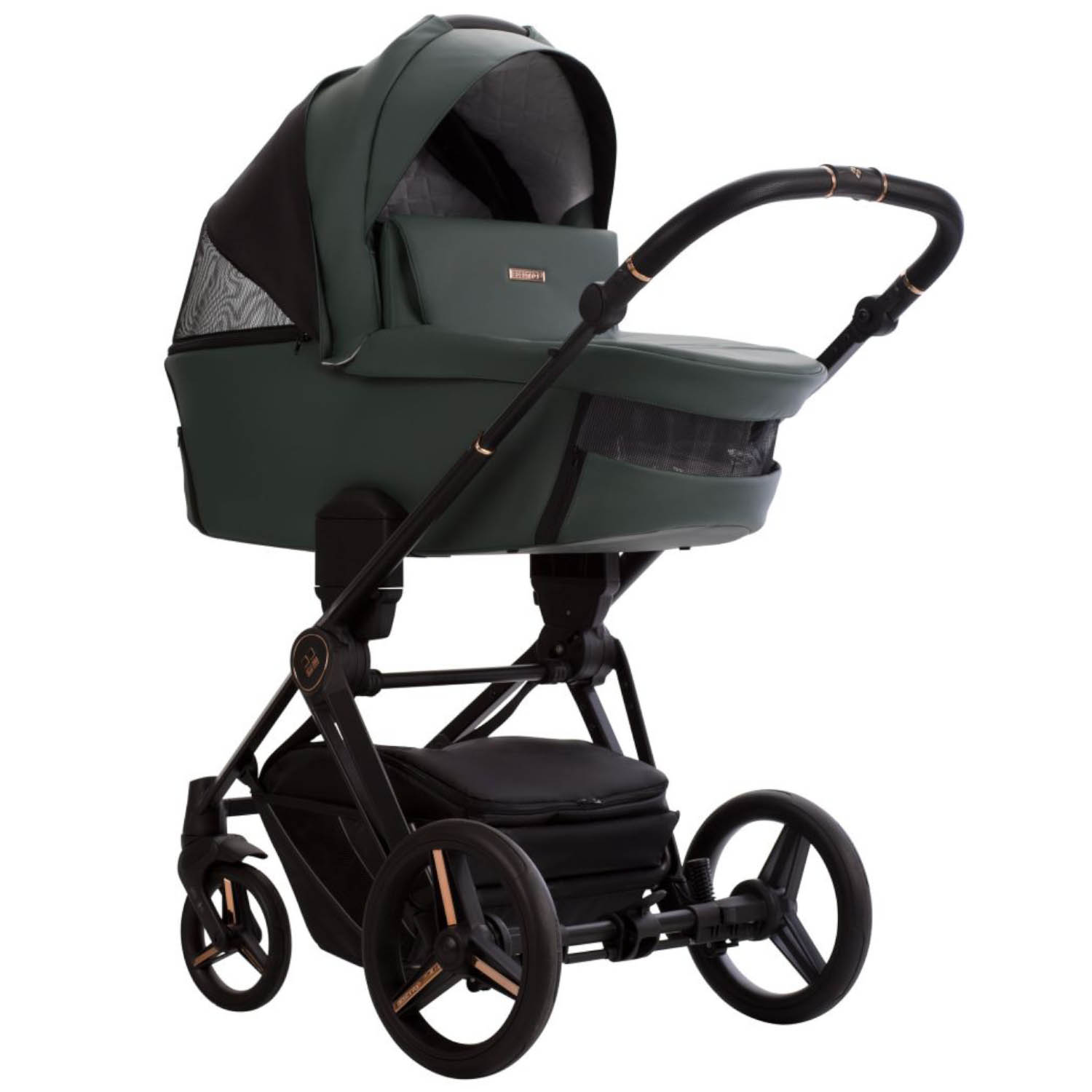 Коляска 2в1 Bebetto Monti Pro 02 Stella т.зеленый зеленый - фото 1