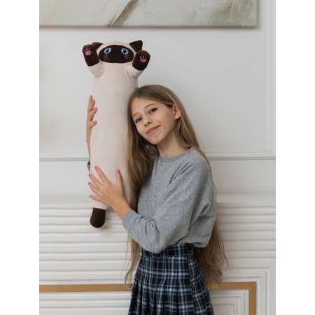 Игрушка Сиамский кот батон КупиКота бежевый 70 см