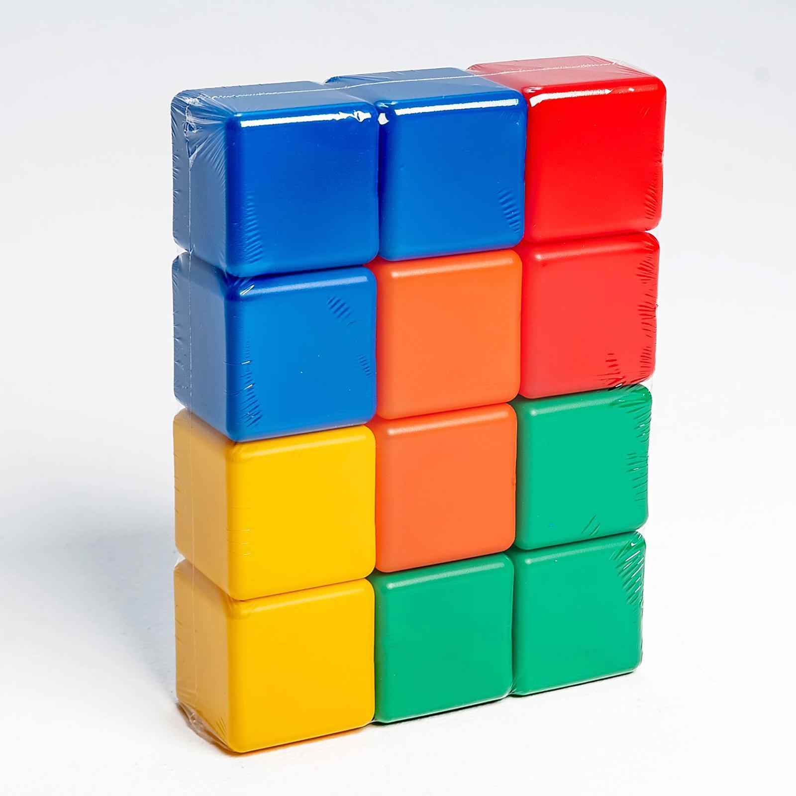Игрушка IQ-ZABIAKA кубики цветные, 12 штук, 6×6 см - фото 8