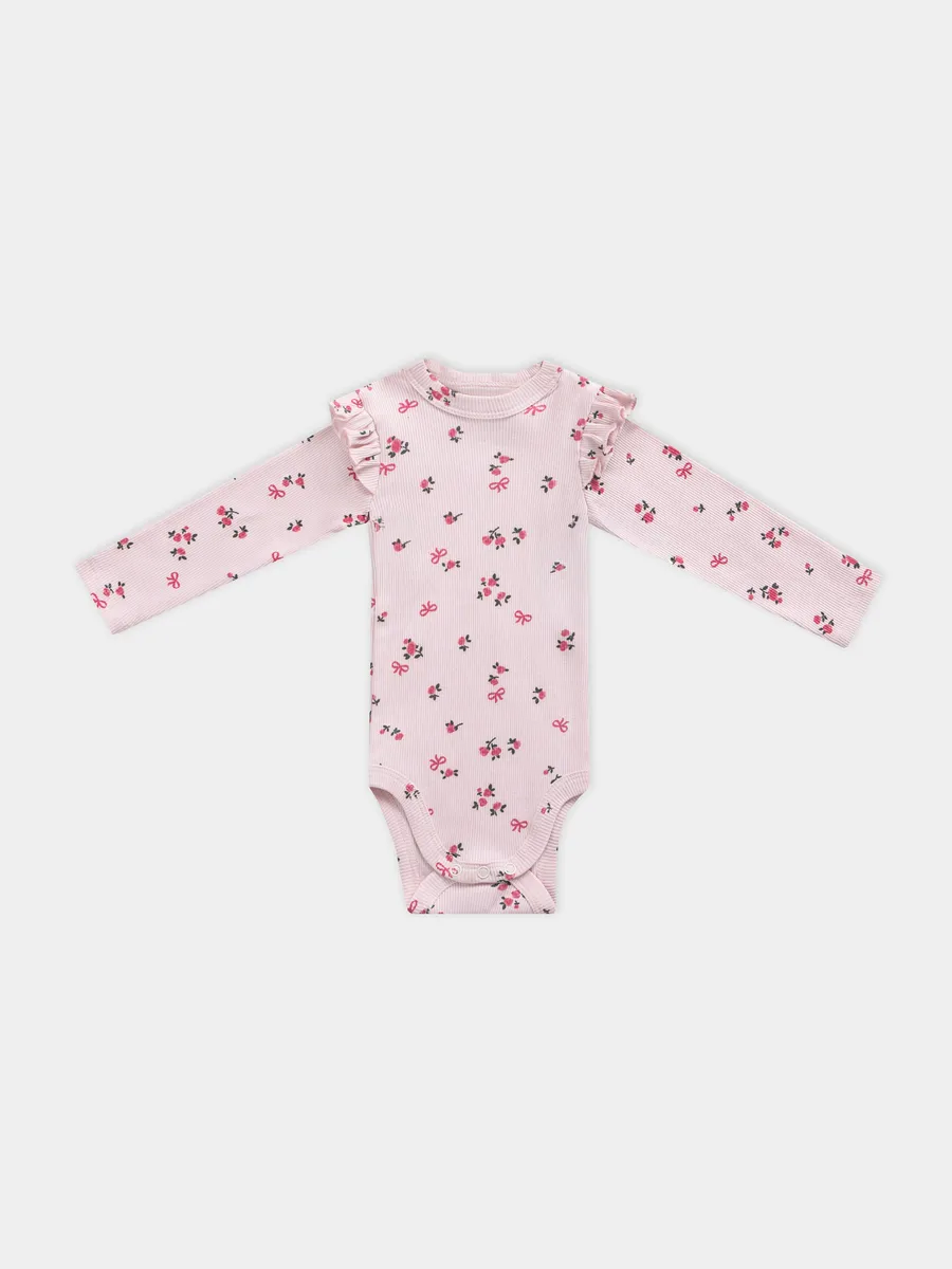 Боди 2 шт Mark Formelle (Марк Формэль) 13017-2/сердца на св.розовом +цветочки на розовом - фото 12