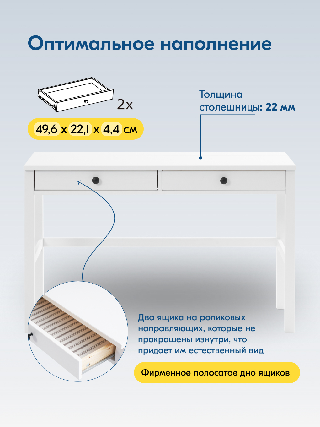 Письменный стол IKEA КЫМОР - фото 4