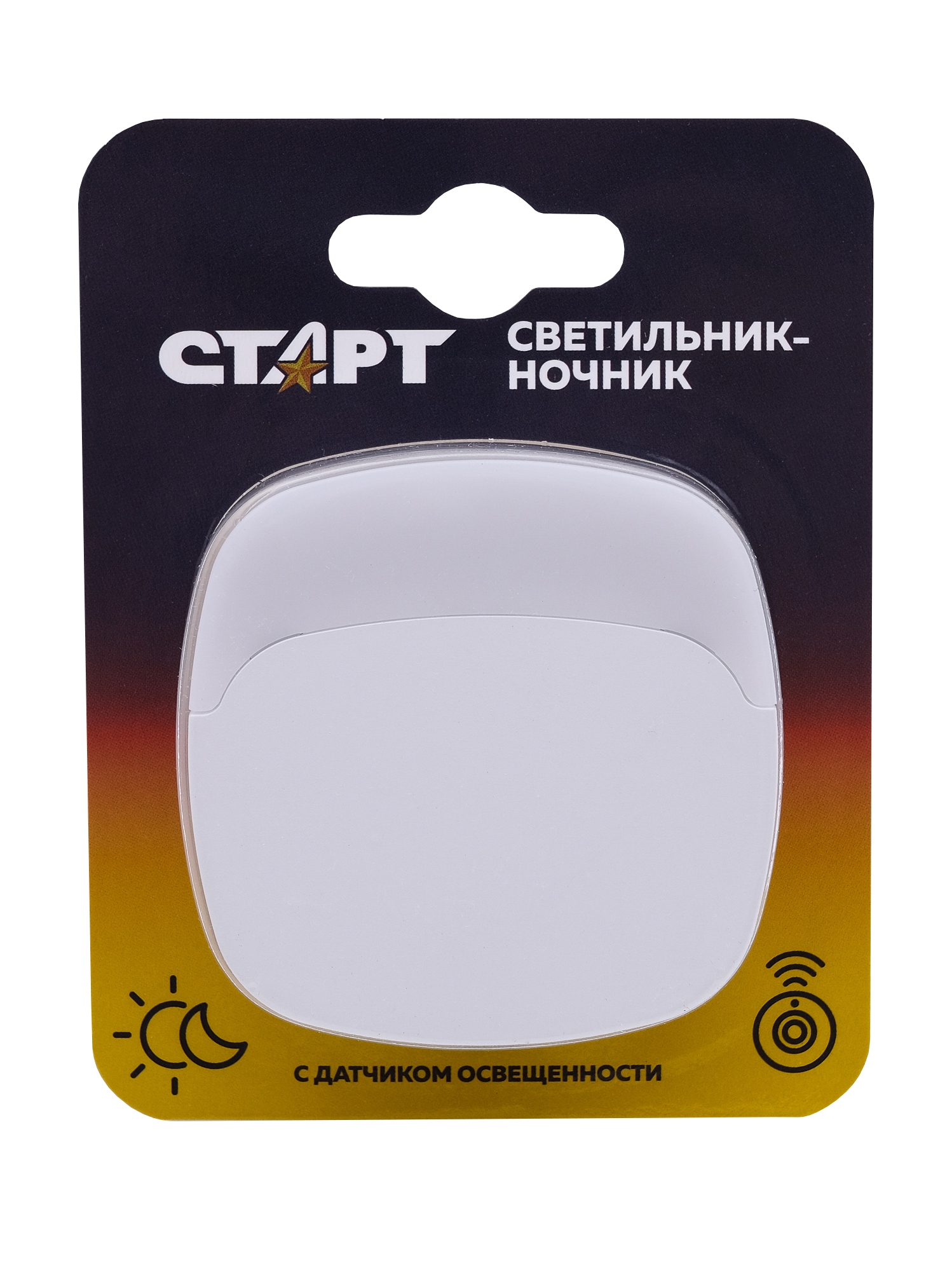 Светодиодный ночник СТАРТ с датчиком освещенности в форме квадрата - фото 1