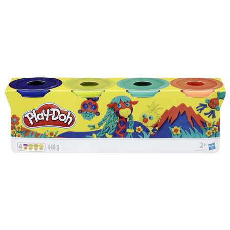 Пластилин Play-Doh 4 цв. в ассортименте