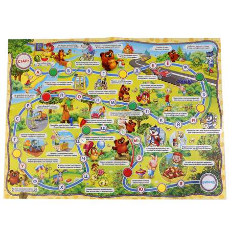 Игра-ходилка настольная УМка Азбука мультяшек 217690