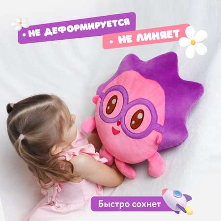 Игрушка Мякиши Большая плюшевая детская мягкая подушка обнимашка Малышарики Ежик подарок