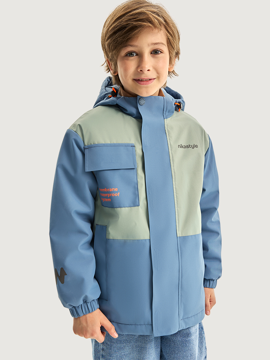 Изображение товара Детская мембранная куртка NIKASTYLE 128 для весенне-осеннего сезона, водоотталкивающая, утепленная