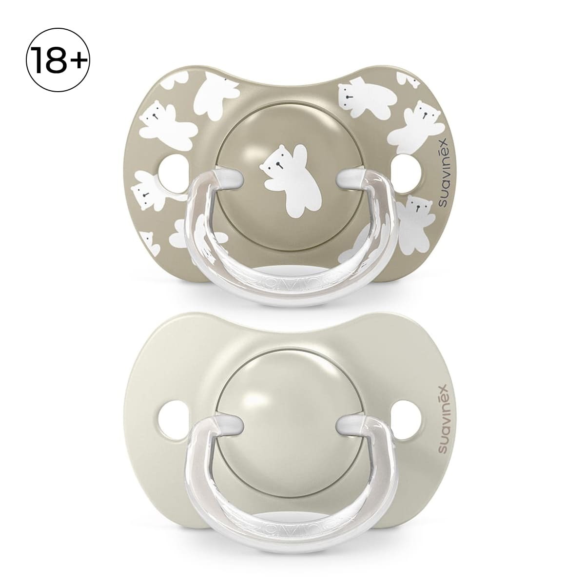 Пустышка Suavinex силикон ортодонтическая от 18 мес. 2 шт. - фото 1