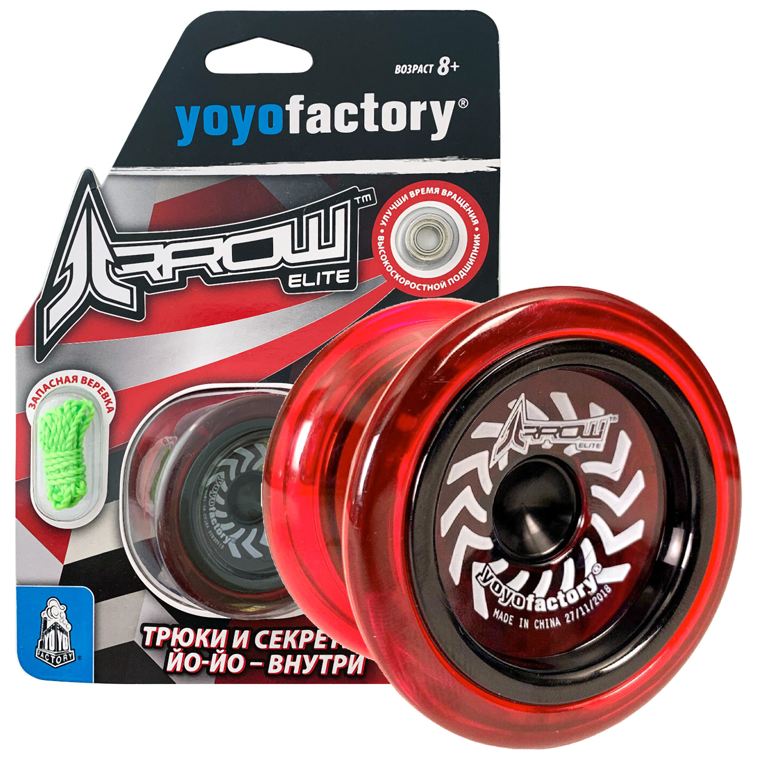 Настольная игра YoYoFactory Arrow Прозрачный-Красный - фото 1