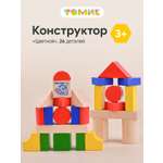 Конструктор Томик Цветной деревянный