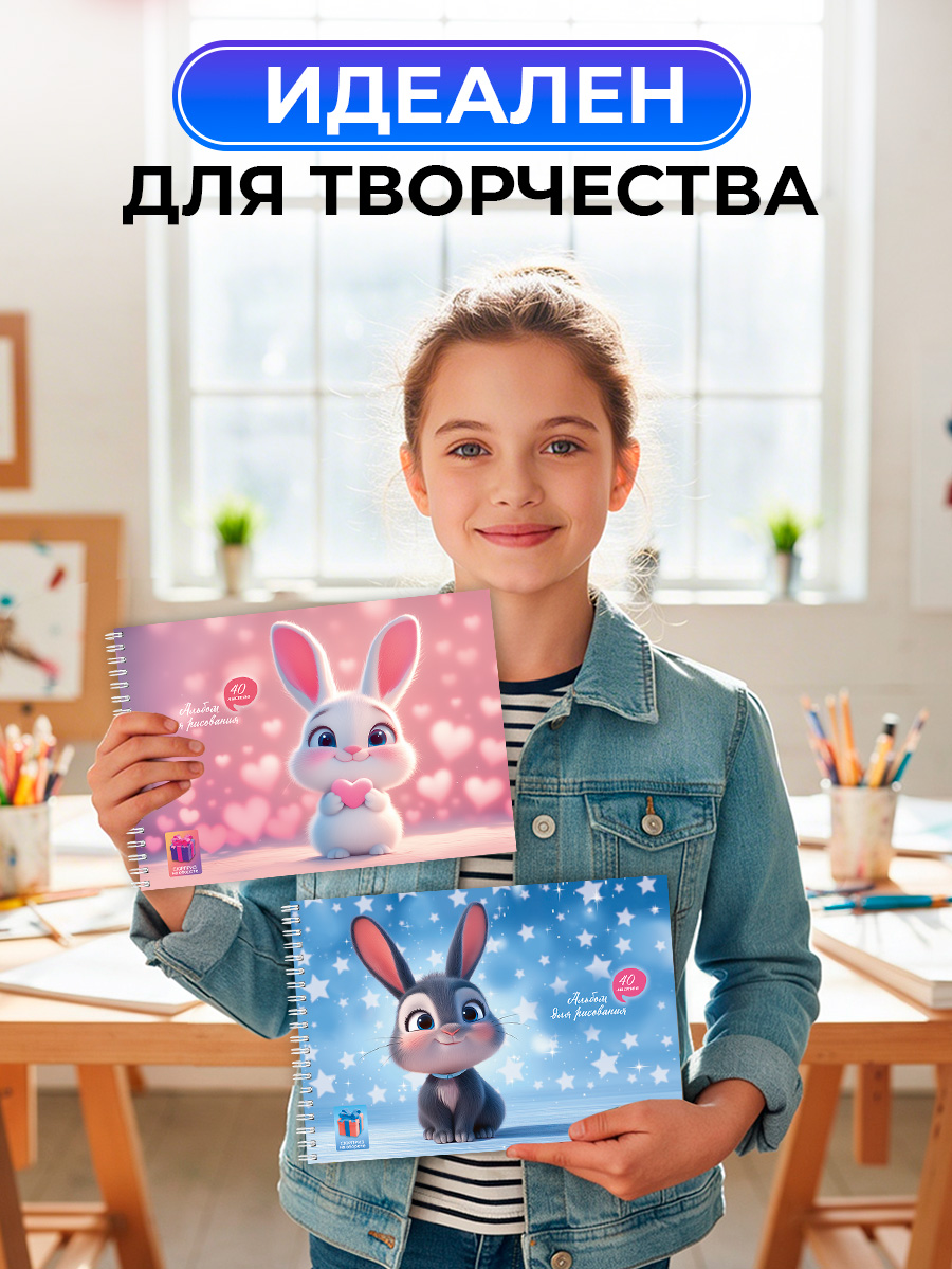Альбом Prof-Press А4 40 лист. 2 шт. - фото 6