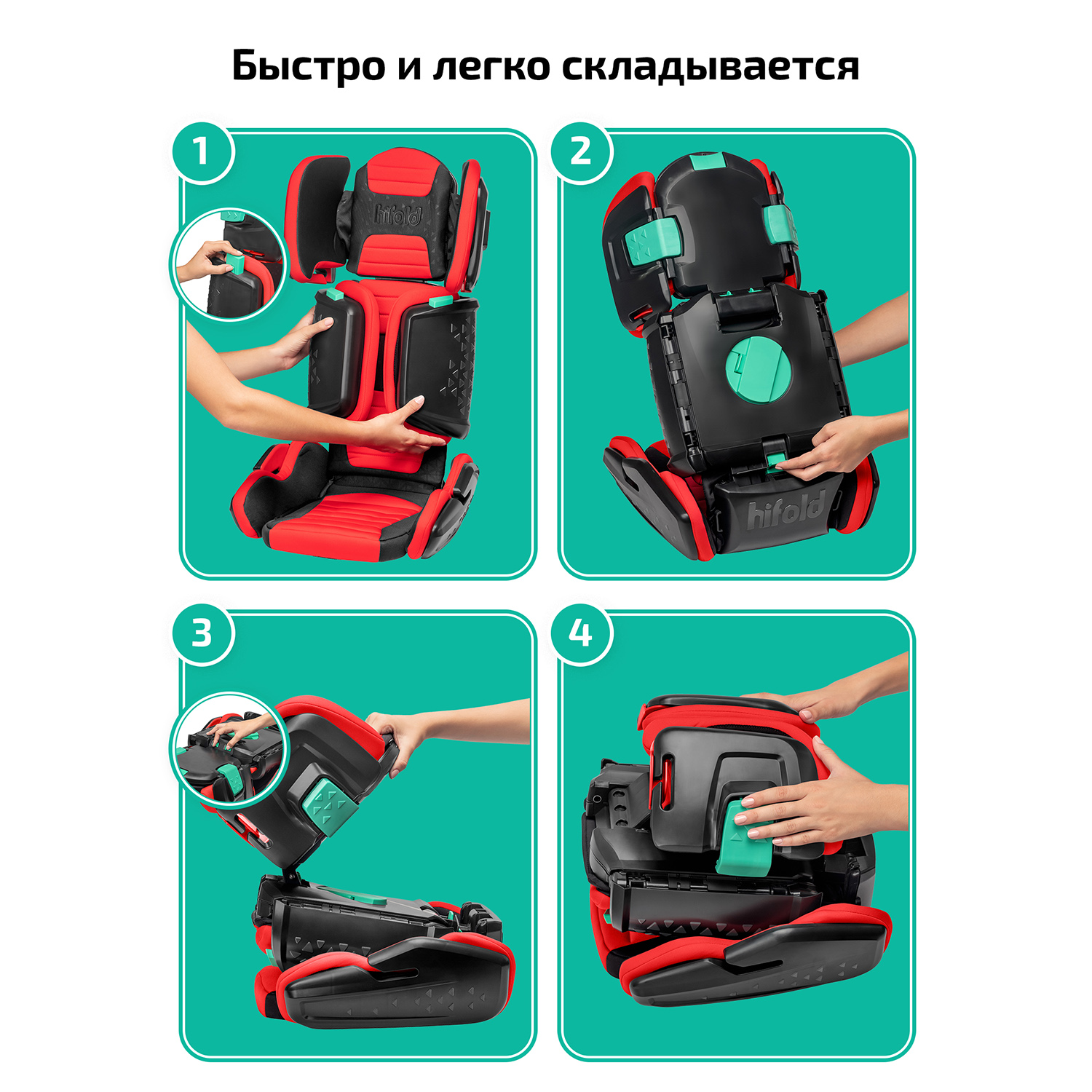 Автокресло Hifold Racing Red 2/3 (15-36 кг) - фото 25