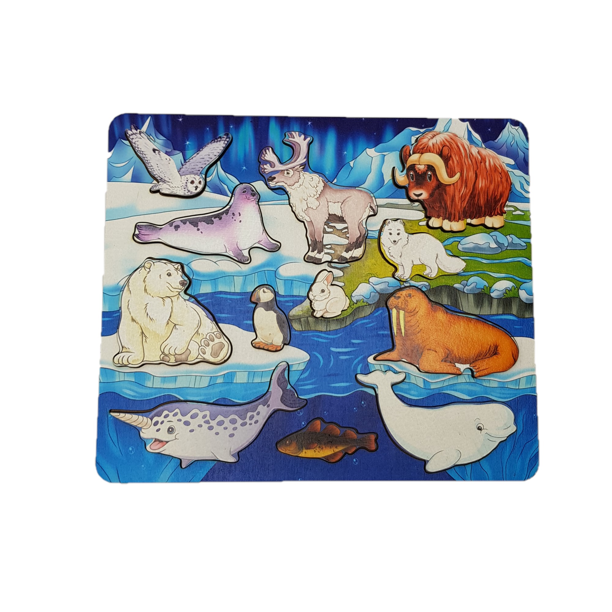 Игрушка Нескучные игры рамка-вкладыш Кто живет в Арктике - фото 3
