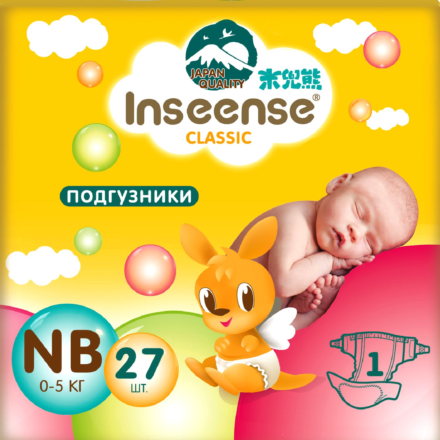 Подгузники INSEENSE NB 27 шт. - фото 1