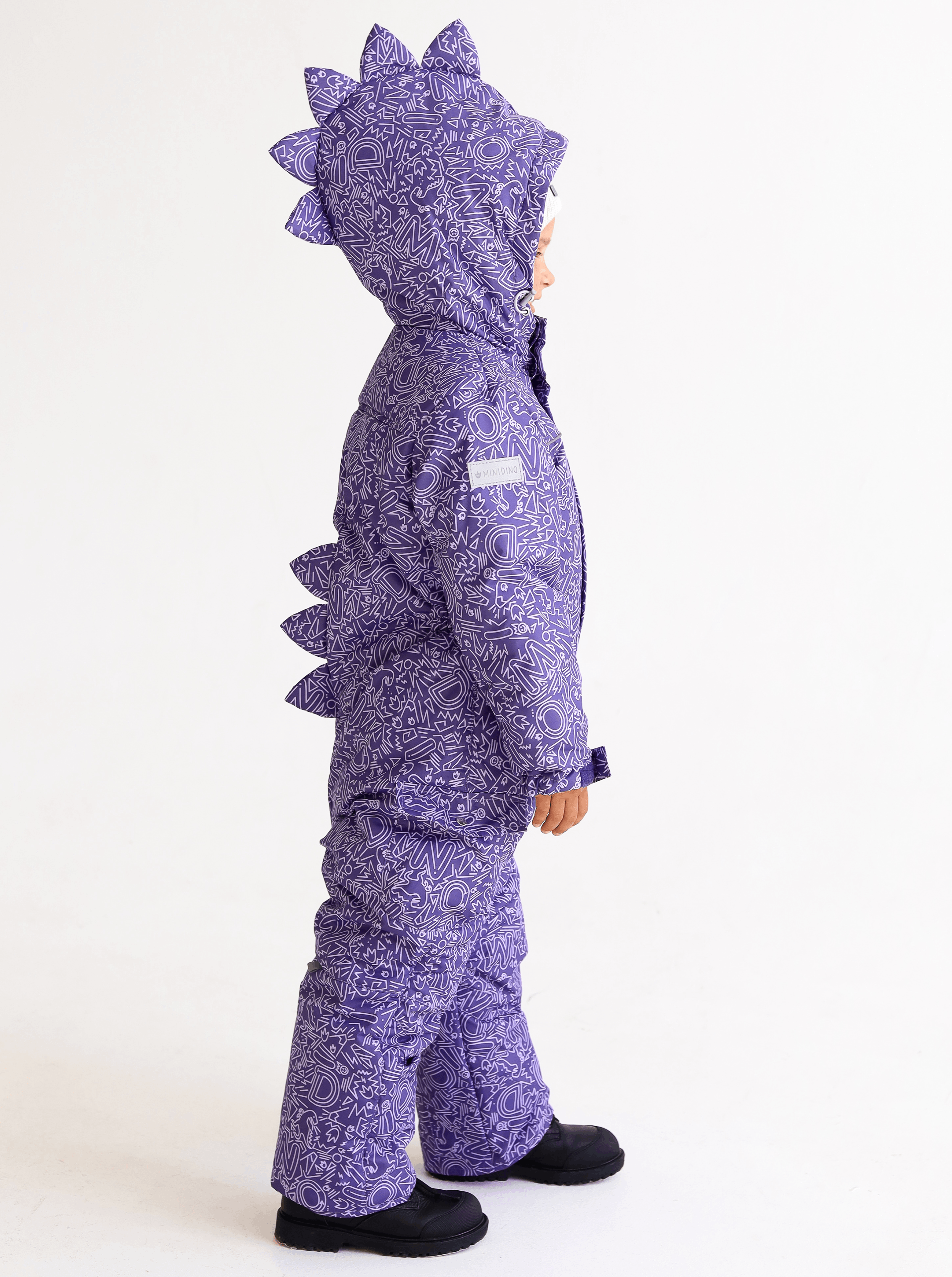 Комбинезон MINIDINO B-KOM-002/2Комбинезон детский зимний Дино принт Дудл виноград - фото 1