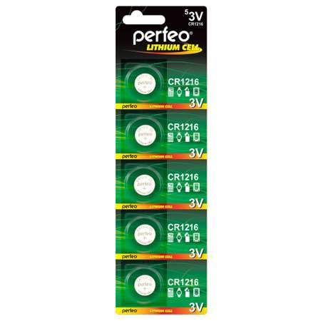 Батарейки Perfeo Lithium Cell литиевые CR1216 5BL