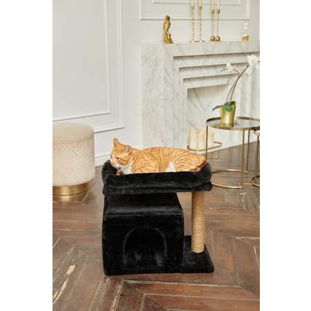 Домик для кошки с когтеточкой Pet БМФ Черный