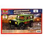 Конструктор Город мастеров UAZ Hunter военный деревянный