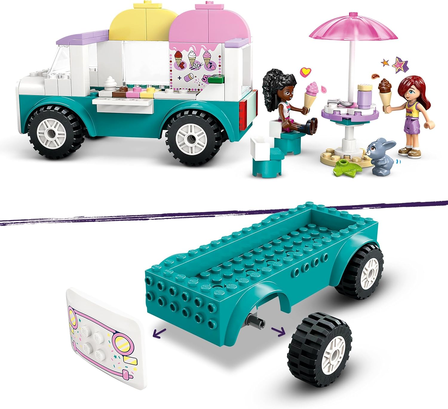 Конструктор LEGO Friends Грузовик с мороженым блочный - фото 3