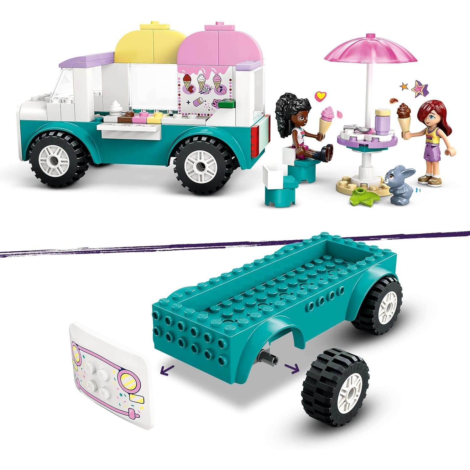 Конструктор LEGO Friends Грузовик с мороженым блочный - фото 3