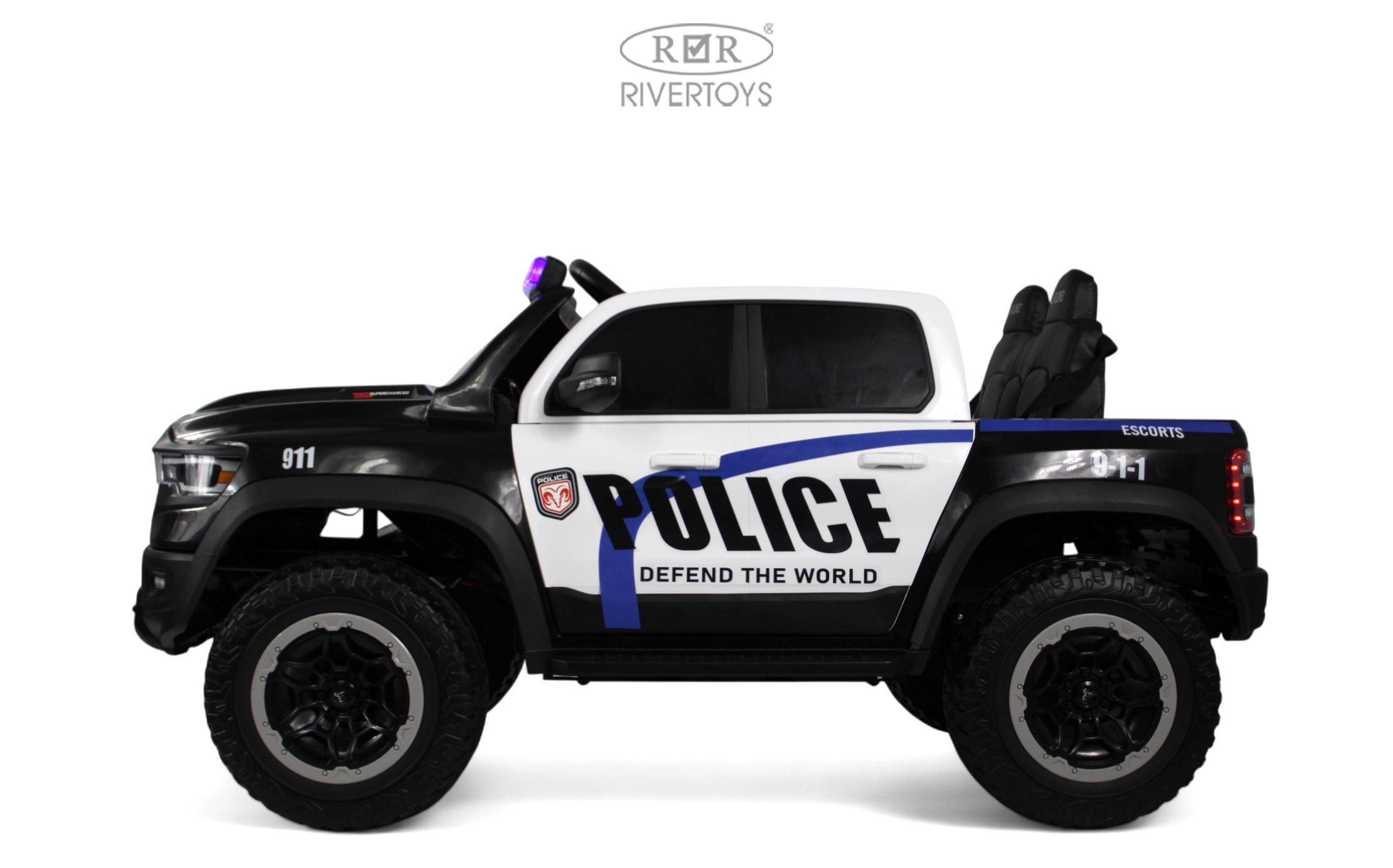 Электромобиль RIVERTOYS O111OO-RAM-BLACK С пультом ДУ - фото 18