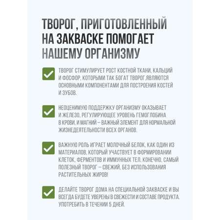 Закваска Полезная Партия творог 12 шт