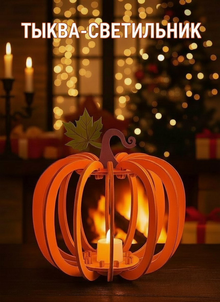 Набор для творчества HappyLine аппликация Тыква своими руками - фото 1