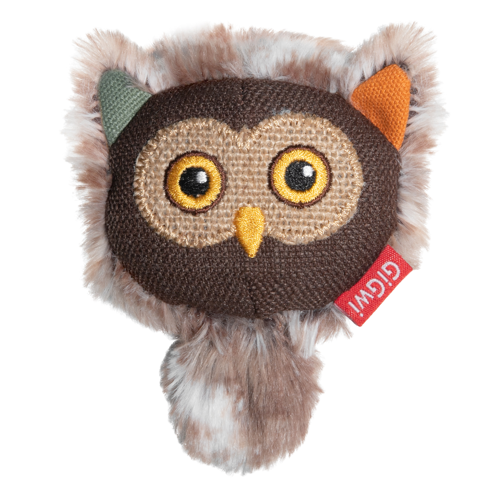 Игрушка для кошек GiGwi Catch and Scratch Eco Сова интерактивная 11см 85021 - фото 1