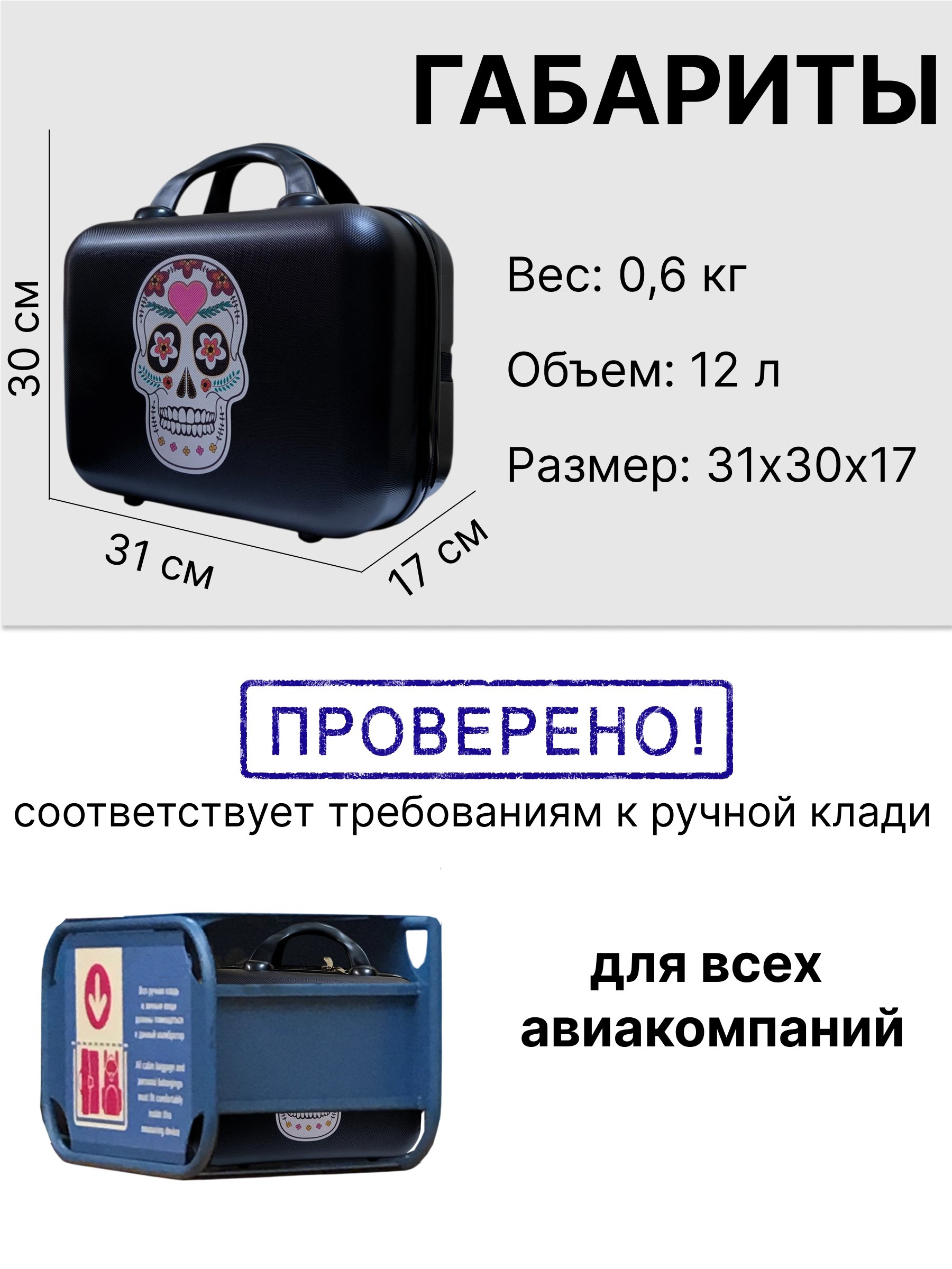 Чемодан LATS Череп - фото 3