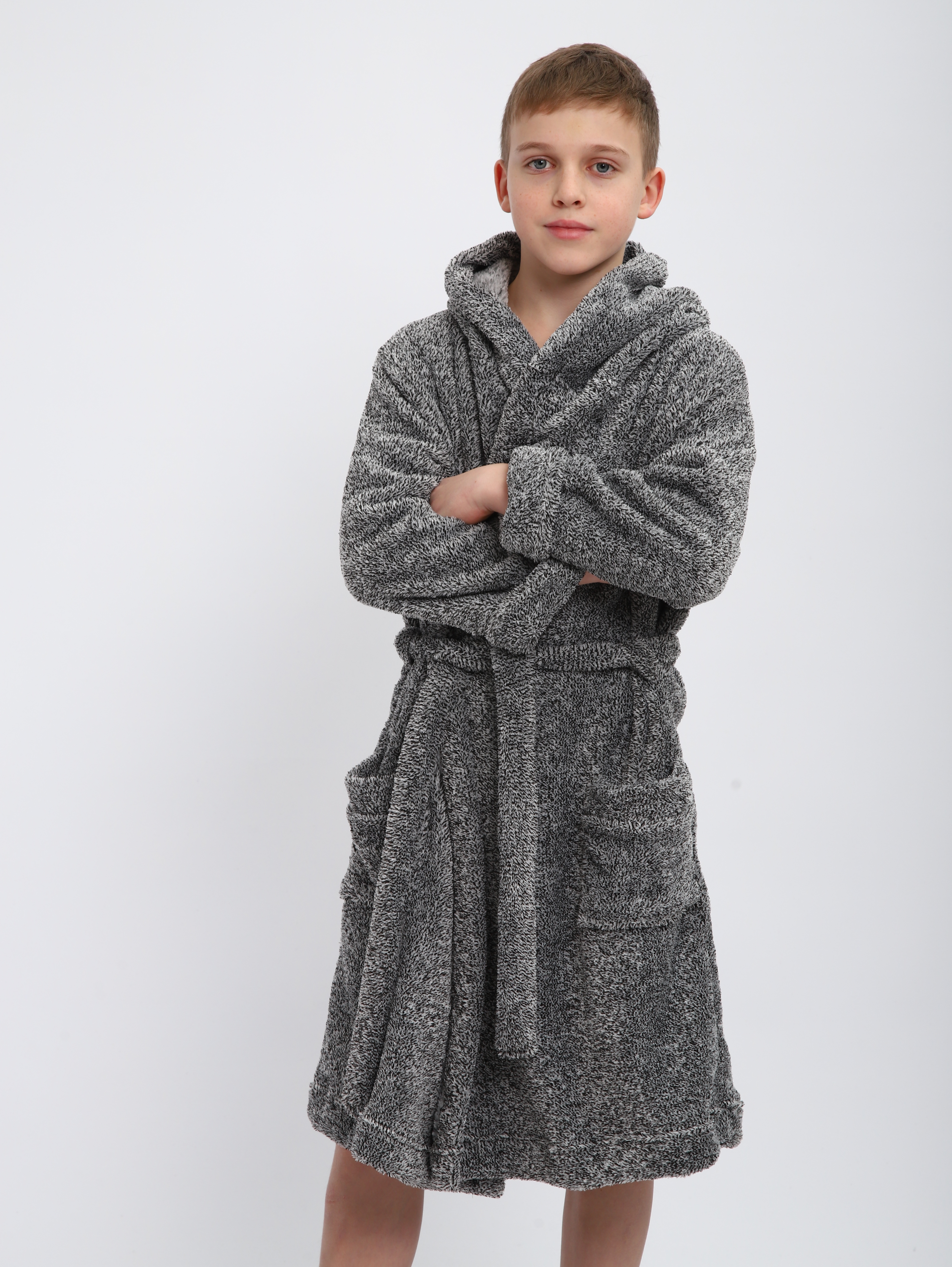 Халат ЛАДОШКИ Халат Отдых серый - фото 16