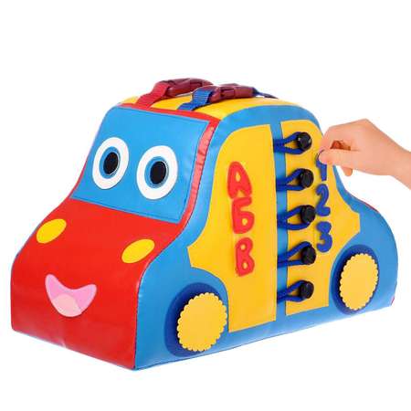 Игрушка IQ-ZABIAKA бизиборд мягкий модуль Машинка