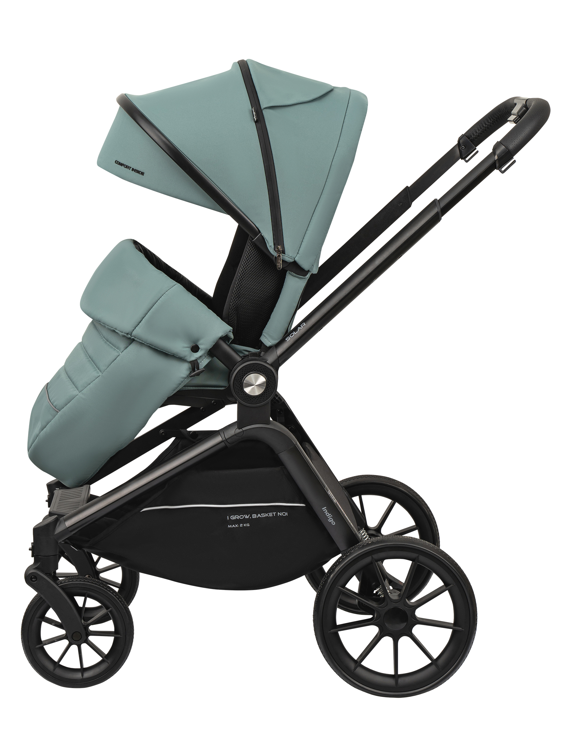 Коляска 3в1 Indigo Solar зеленый - фото 16