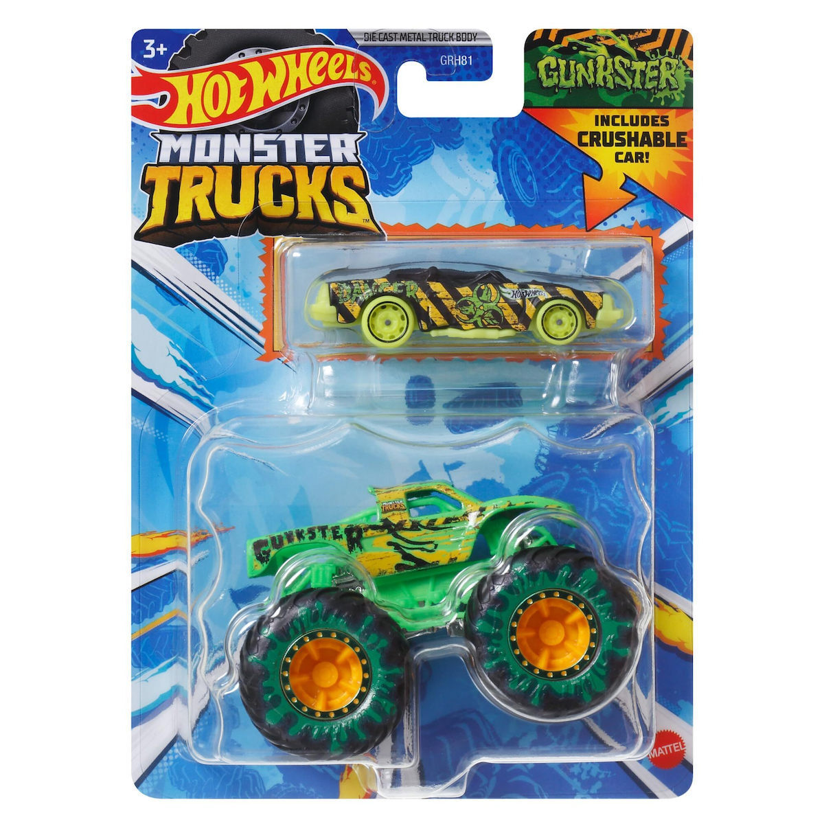 Монстр-трак Hot Wheels Gunkster 1:64 GRH81 - фото 1