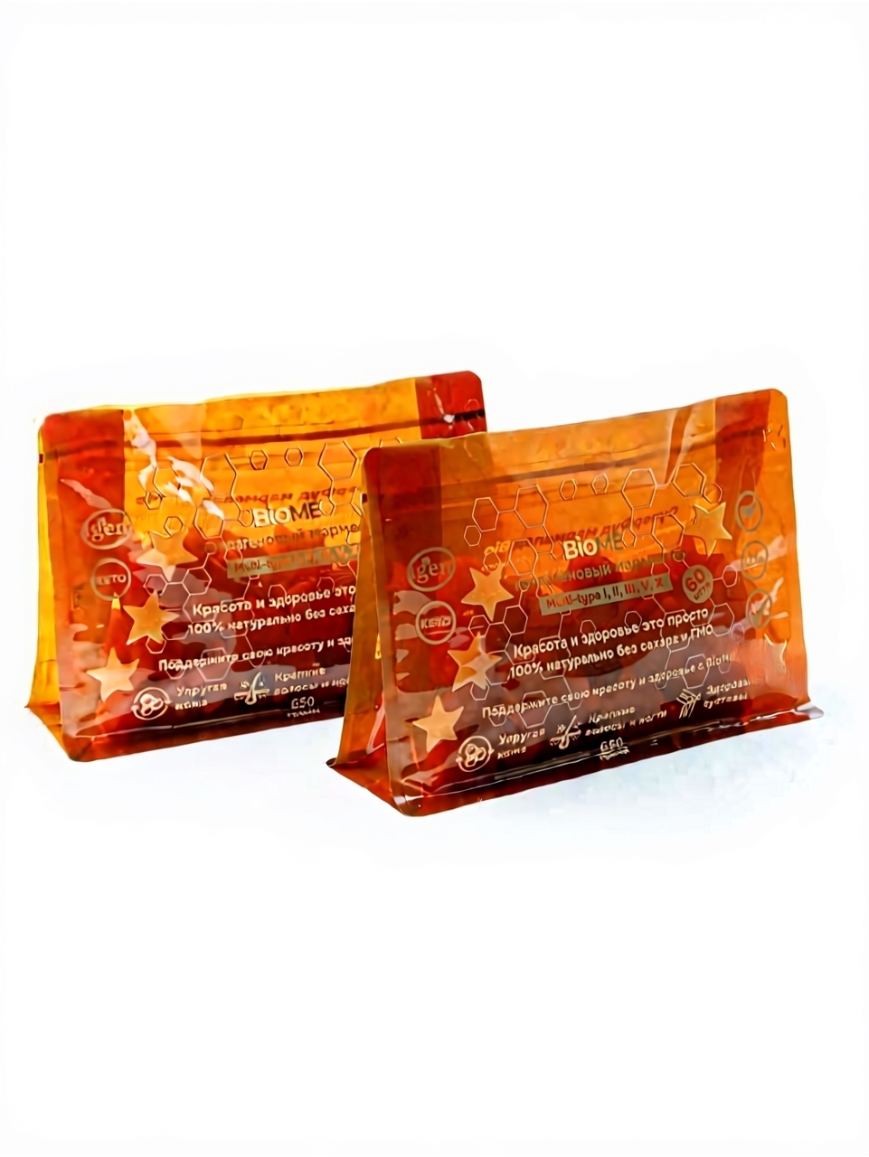 Коллагеновый мармелад BioME Collagen с маркировкой эджайл ливин вкус дыни - фото 1