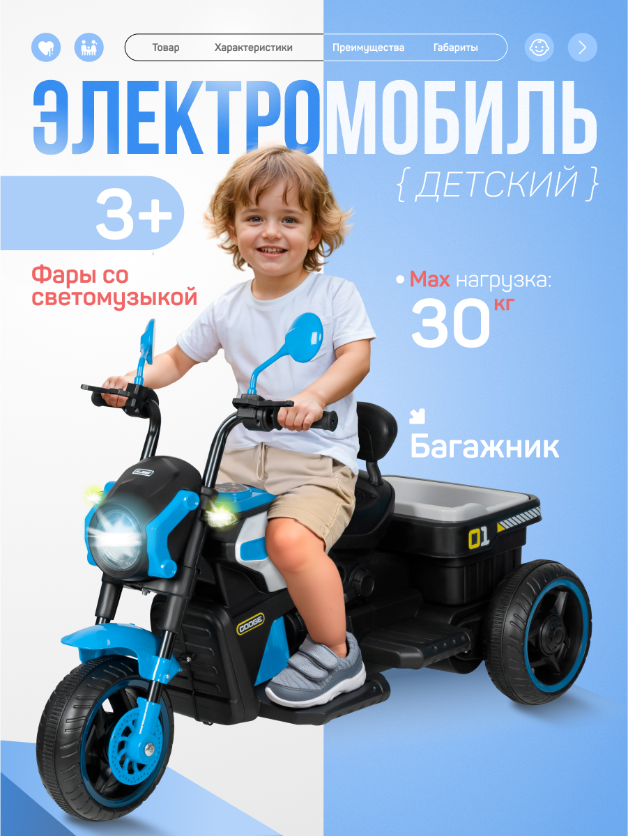 Электромотоцикл Farfello SR9858 - фото 1
