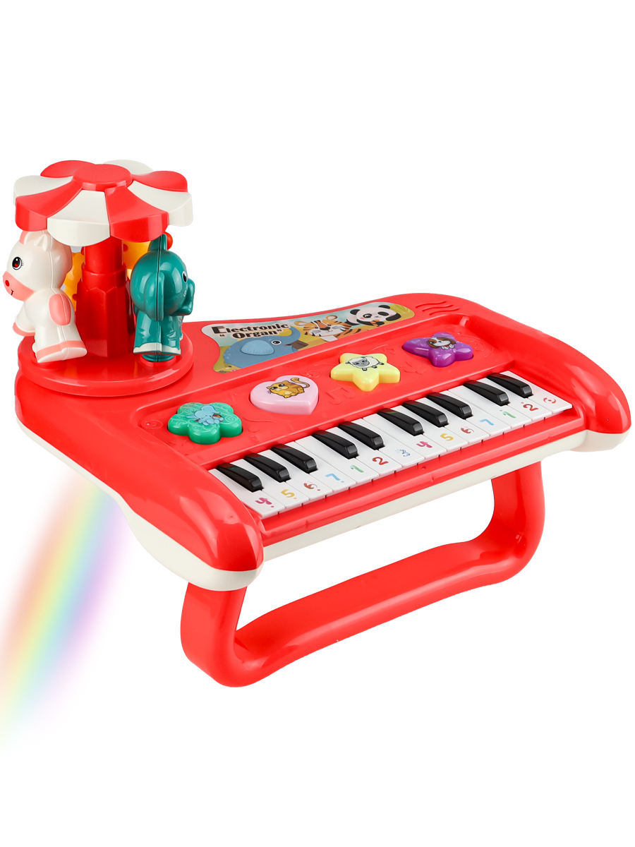 Игрушка музыкальная Рыжий кот Красный пианино - фото 2