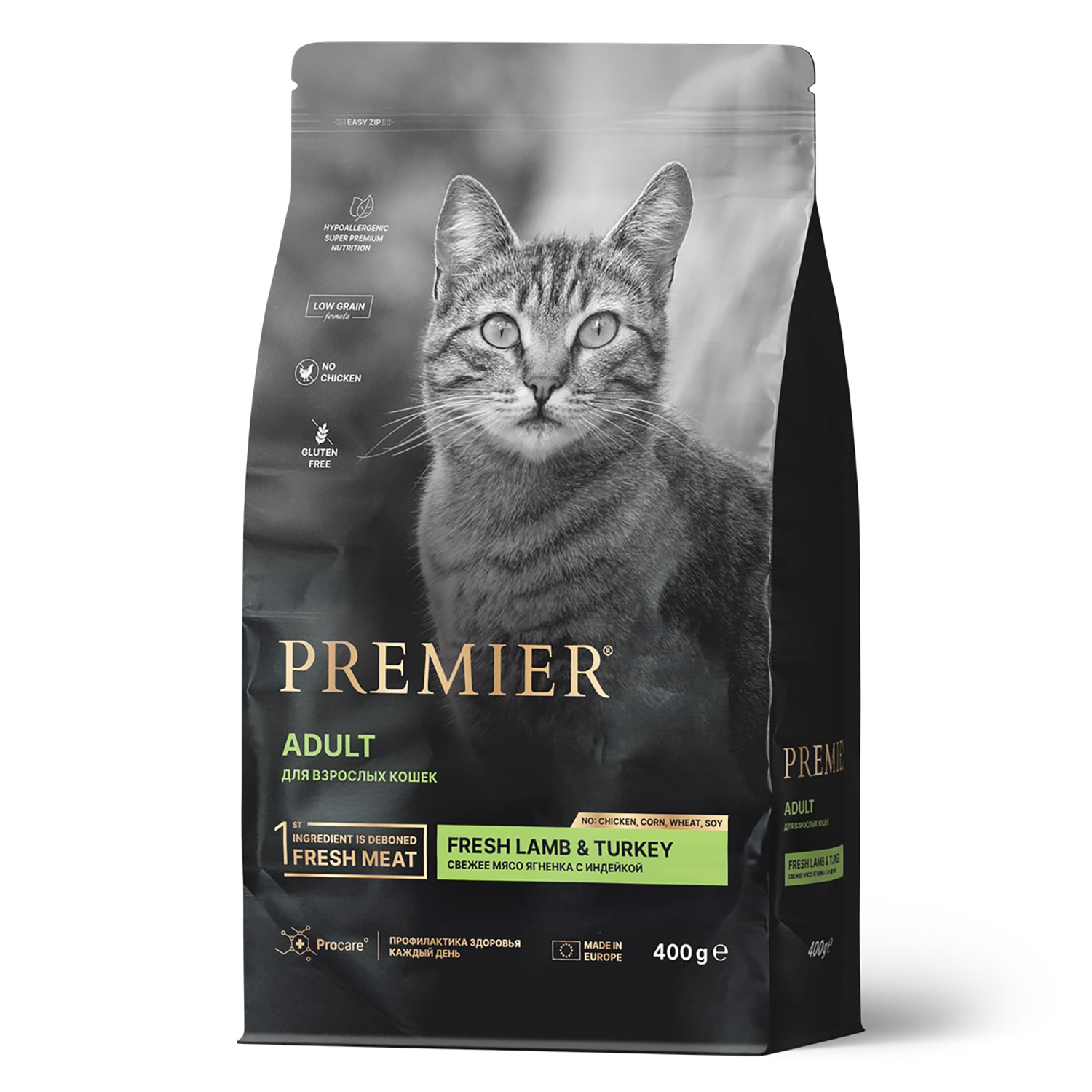 Корм для кошек Premier 400г свежее мясо ягненка с индейкой - фото 1